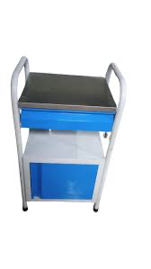 Hospital Steel Bedside Locker with Stainless Steel Top – Drawer & Cabinet Storage